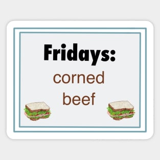 Sandwich Schedule Friday Sticker